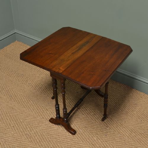 Small Edwardian Walnut Antique Sutherland Table