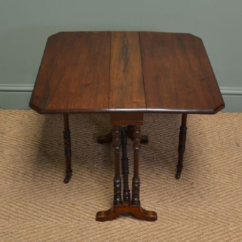 fig 1. Small Edwardian Walnut Antique Sutherland Table