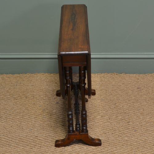 fig 2. Small Edwardian Walnut Antique Sutherland Table