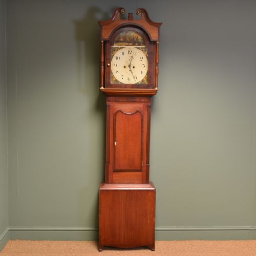 Georgian Mahogany Antique Grandfather Clock