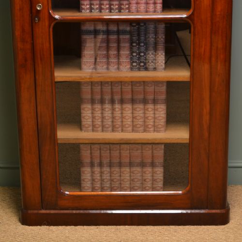 fig 1. Unusual Superb Quality Tall Victorian Antique Mahogany Bookcase