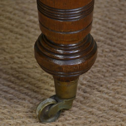 fig 2. Large Golden Oak Victorian Antique Wind Out Extending Dining Table