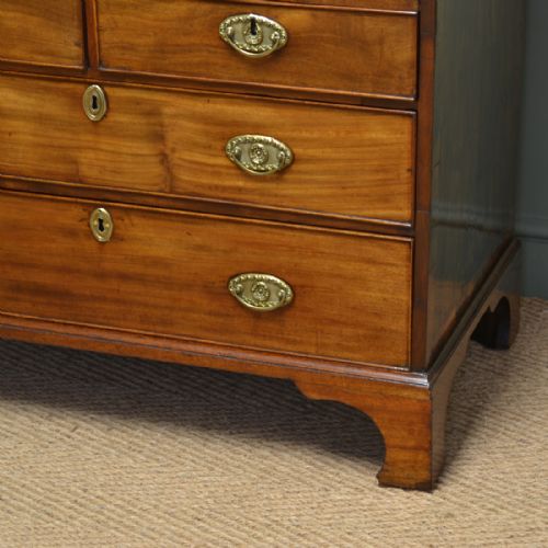 fig 1. Striking Figured Walnut Georgian Antique Bureau