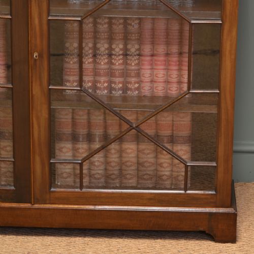 fig 1. Stunning Maple & Co Edwardian Walnut Antique Glazed Bookcase