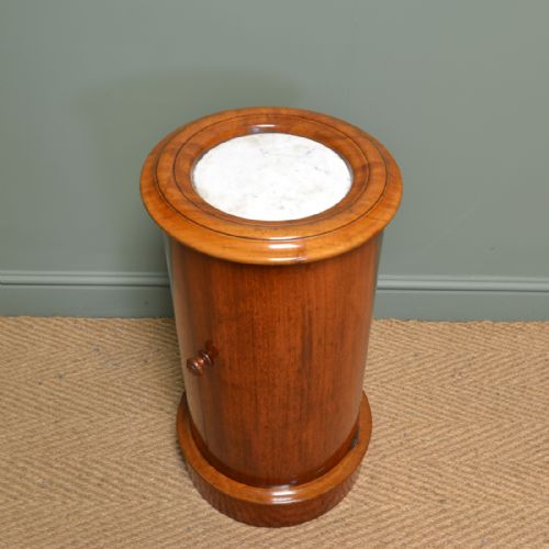 fig 1. Stunning Cylindrical Victorian Antique Mahogany Cabinet