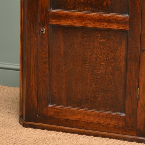 fig 1. Small Georgian Antique Oak Hanging Corner Cupboard