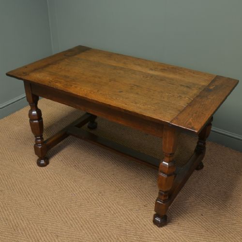 Victorian Oak Antique Small Refectory Dining Table