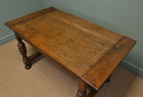 fig 1. Victorian Oak Antique Small Refectory Dining Table