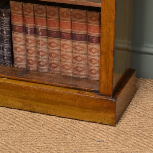 fig 1. Antique Victorian Walnut Open Bookcase