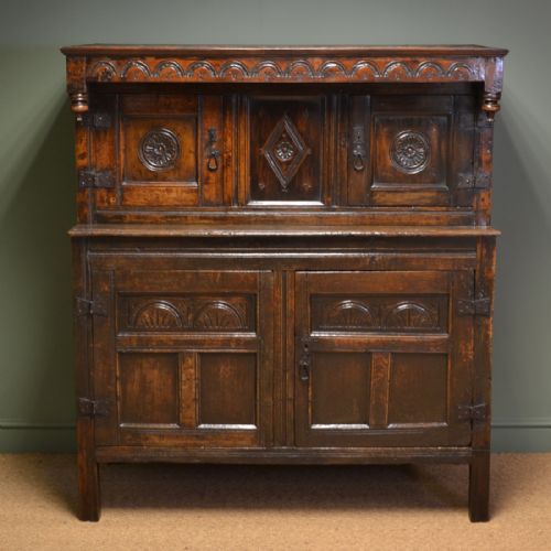 
17th Century Country Oak Court Cupboard 
