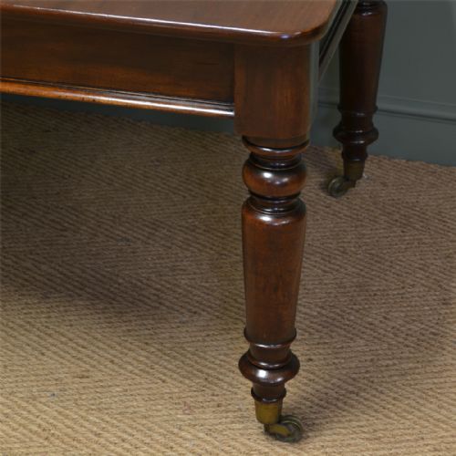 fig 1. Spectacular Huge Slim Regency Mahogany Antique Dining Table