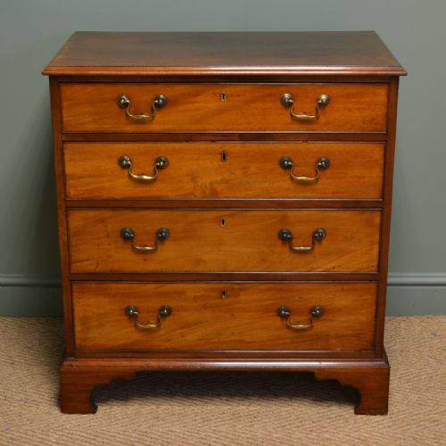 Unusual Superb Quality Small Georgian Mahogany Antique Chest of Drawers