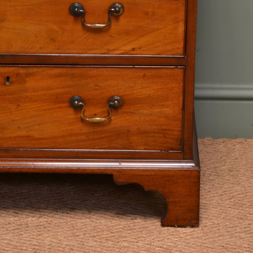 fig 1. Unusual Superb Quality Small Georgian Mahogany Antique Chest Of Drawers