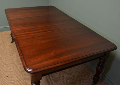 fig 1. Stunning Victorian Figured Mahogany Antique Extending Dining Table