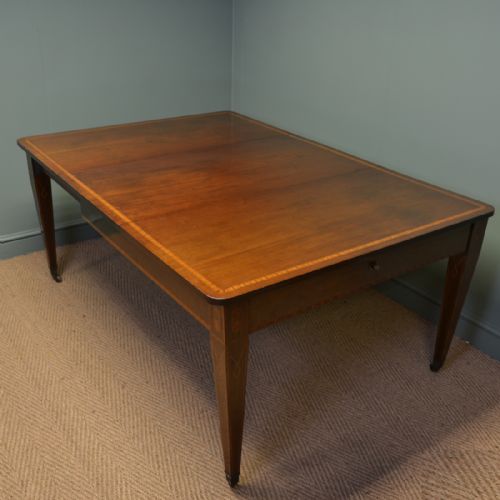 Stunning Victorian Inlaid Mahogany Antique Extending Dining Table
