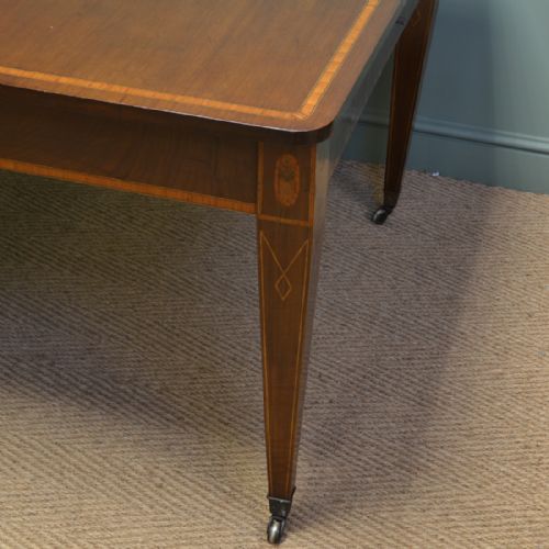 fig 1. Stunning Victorian Inlaid Mahogany Antique Extending Dining Table