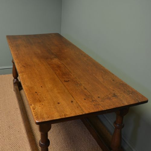 fig 1. Eighteenth Century Large Period Oak Antique Refectory Table