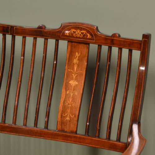 fig 1. Superb Quality Victorian Rosewood Inlaid Antique Settee