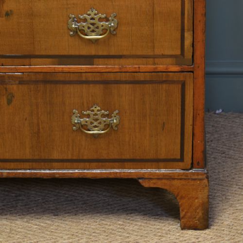 fig 1. Characterful Period Walnut Antique Chest Of Drawers 