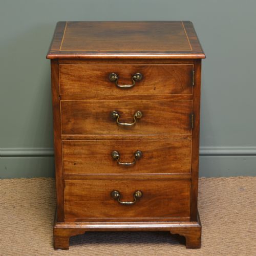 Quality Small Georgian Mahogany Antique Cabinet / Chest