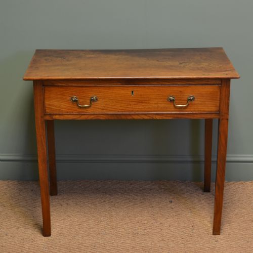 Rare Georgian Elm Antique Side Table