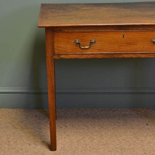 fig 1. Rare Georgian Elm Antique Side Table