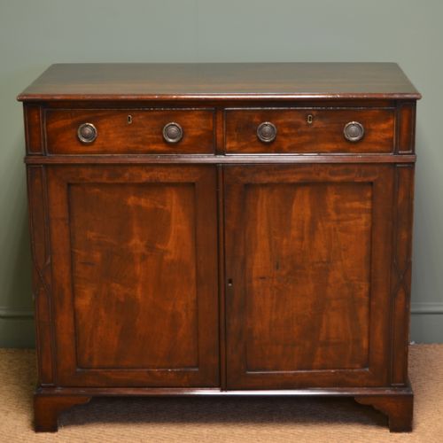 Figured Mahogany Victorian Country Antique Cupboard