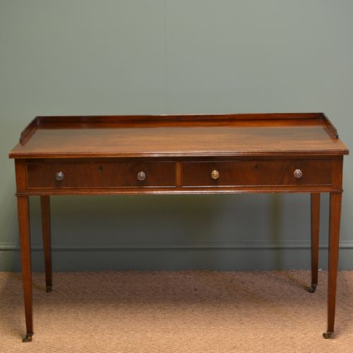 
Superb Quality Large Edwardian Mahogany Antique Writing Table
