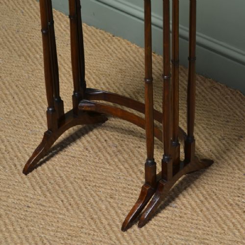 fig 1. Victorian Rosewood Nest Of Two Antique Occasional Tables