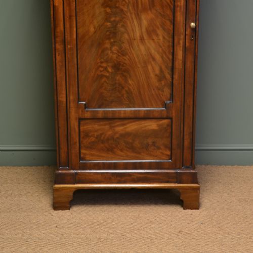 fig 1. Unusual William IV Small Antique Figured Mahogany Wardrobe