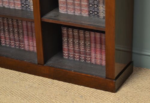 fig 1. Victorian Rich Mahogany Antique Open Bookcase