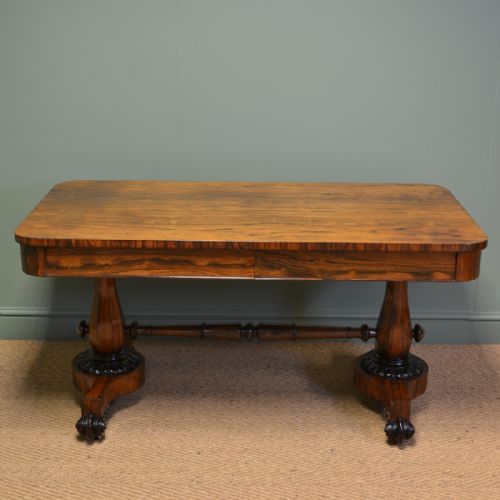 Spectacular Regency Rosewood Antique Partners Writing Table / Desk