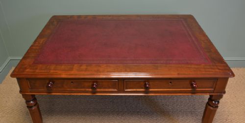 Spectacular Quality Victorian Mahogany Antique Partners Writing Table / Desk