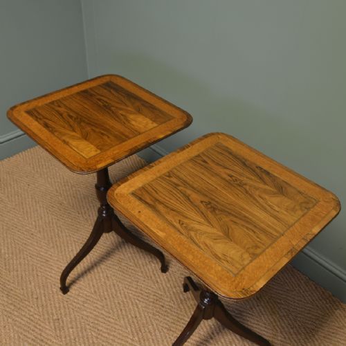 fig 1. Spectacular Rare Pair of Regency Occasional Tripod Tables