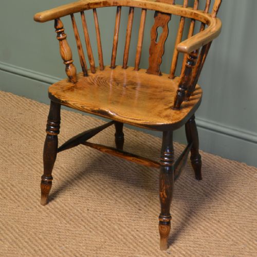 fig 1. Georgian Ash and Elm Antique Windsor Chair
