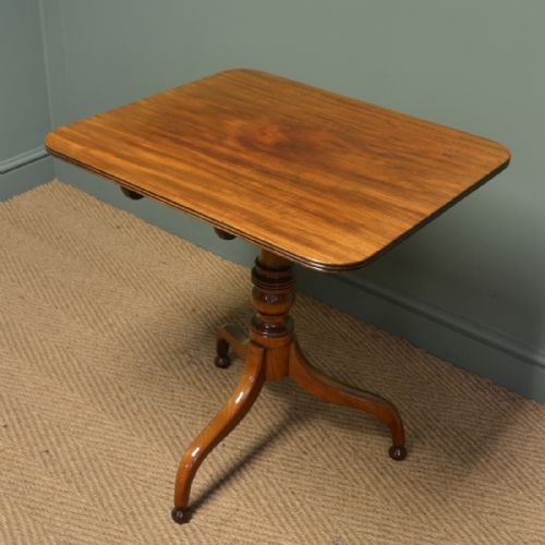 Beautifully Figured Regency Mahogany Antique Side / Lamp / Occasional Table