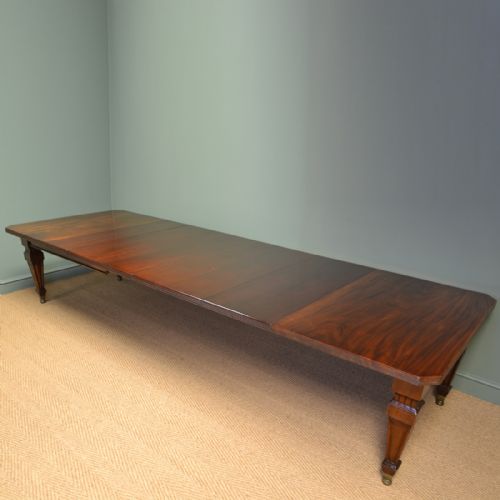 Spectacular Quality Huge 12ft Victorian Mahogany Antique Extending Wind Out Dining Table