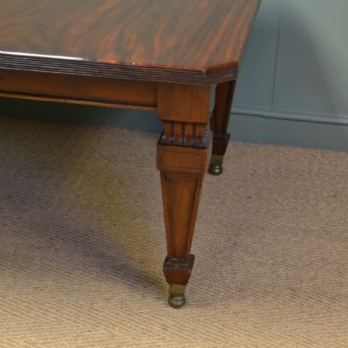 fig 1. Spectacular Quality Huge 12ft Victorian Mahogany Antique Extending Wind Out Dining Table