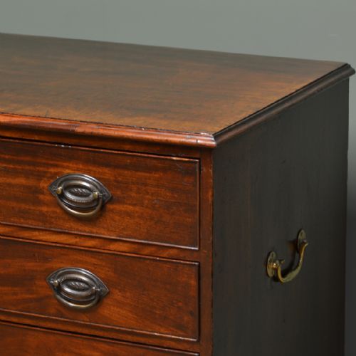 fig 1. Georgian Mahogany Antique Campaign Gentleman’s Chest