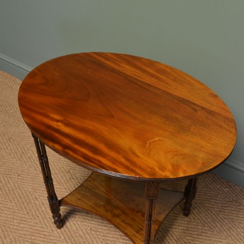 fig 1. Unusual Figured Mahogany Edwardian Cluster Column Table
