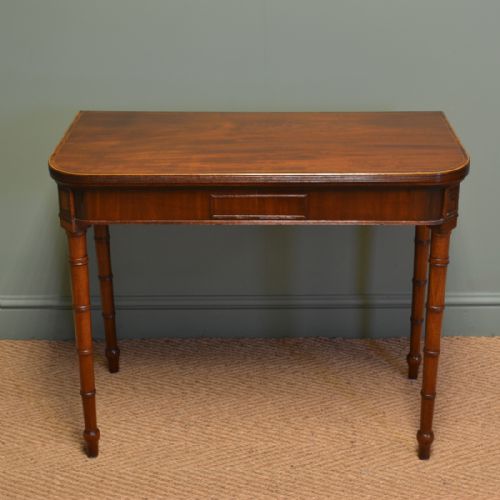 Elegant Regency Mahogany Antique Games / Console Table