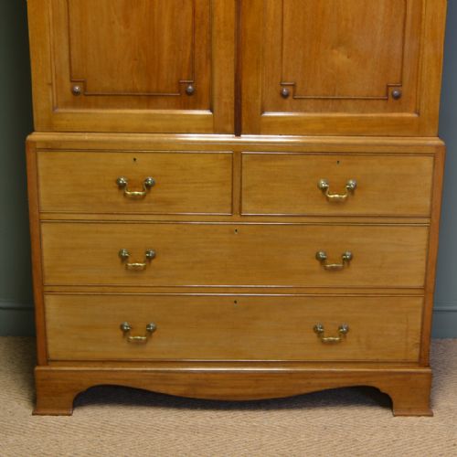 fig 1. Superb Quality Figured Walnut Antique Edwardian Linen Press By Sopwith & Co