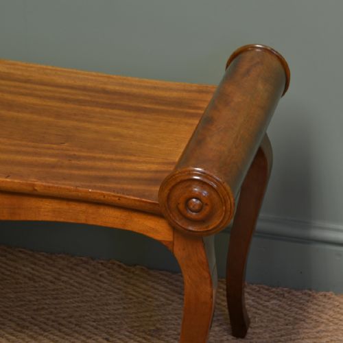 fig 1. Unusual Edwardian Antique Mahogany Window Seat