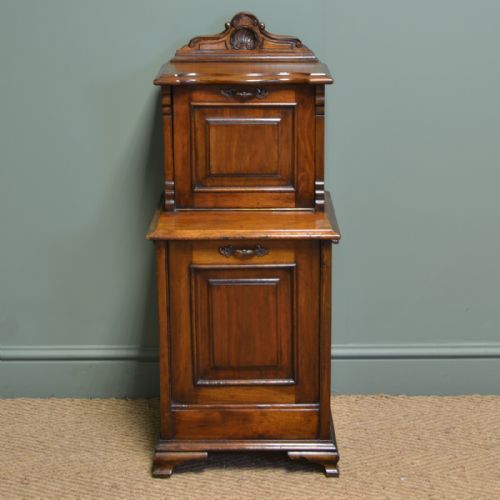 Quality Victorian Walnut Antique Coal Purdonium