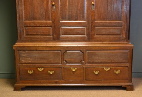 fig 1. Huge Georgian Antique Oak Harness Cupboard