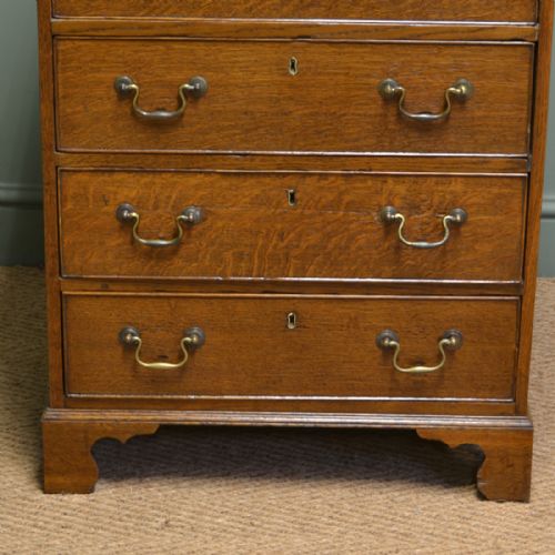 fig 1. Small Country Oak Antique Georgian Chest Of Drawers