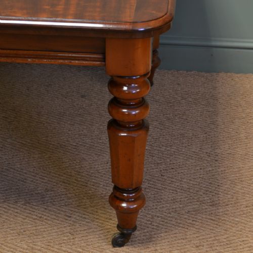 fig 1. Spectacular Victorian Plum Pudding Extending Antique Dining Table