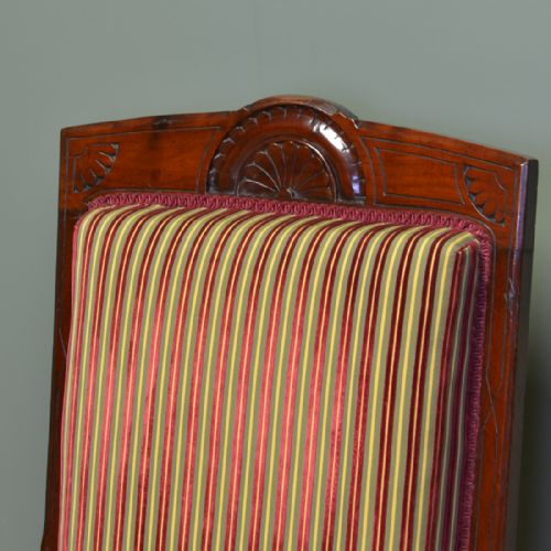 fig 1. Striking Victorian Walnut Upholstered Antique Ladies Chair