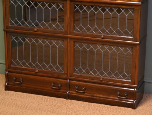 fig 1. Spectacular Edwardian Antique Globe Wernicke Double Antique Barristers Bookcase
