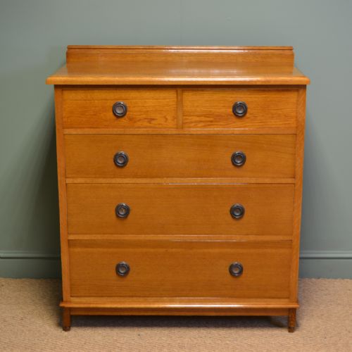Stunning Golden Oak Edwardian Antique Chest of Drawers